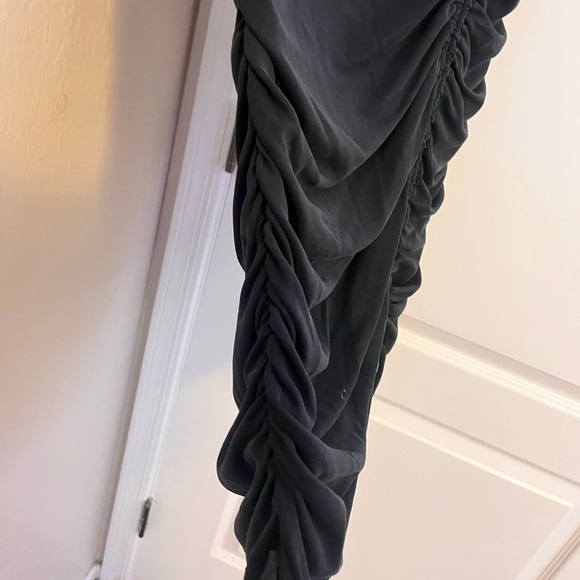 Dark gray short sleeve dress - Picture 4 of 5